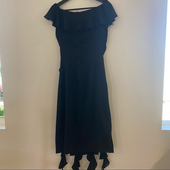C/Meo Collective Black Cascade Ruffle Off the Shoulder Dress - Picture 4 of 10